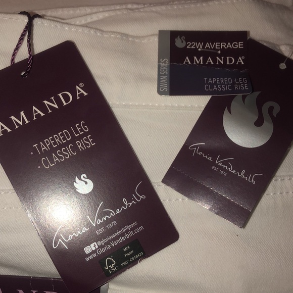 Gloria Vanderbilt® Amanda White Denim Jeans NWT - Picture 7 of 10